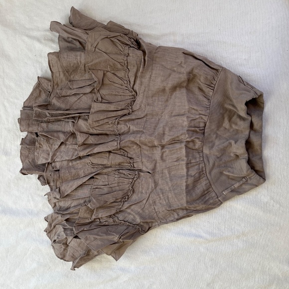 Vintage Beige Layered Ruffle Skirt from Madrid Women’s - Picture 3 of 5